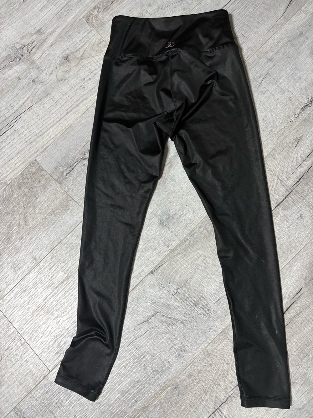 CALIA by Carrie Underwood High-Waist Black Leather Look Workout Leggings